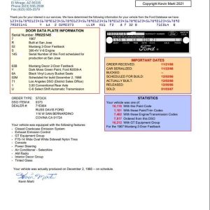 1967 Ford Mustang GTA Fastback